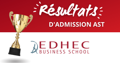 Résultats d’admission à l’EDHEC en AST 2026